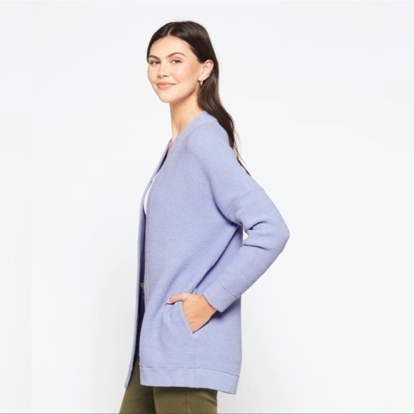 NWT FREE PEOPLE Ottoman Knit Open front Cadigan in Lavender women S oversized - Picture 3 of 8